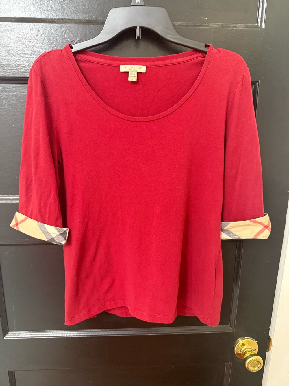 Burberry Brit Red Crewneck Tee - Picture 2 of 4